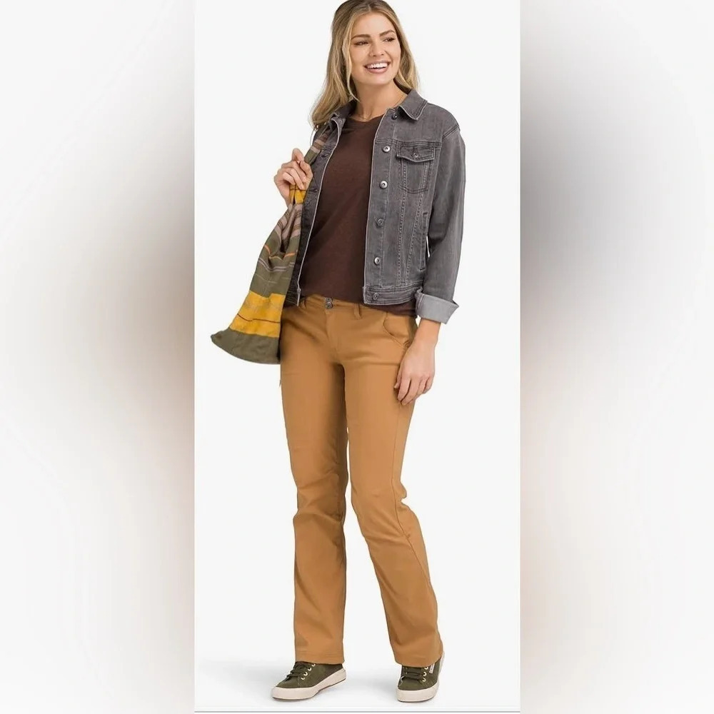 PrAna Halle Wm’s Straight Pant Hiking Travel Pant Roll up to Capri 1 Size 12S
